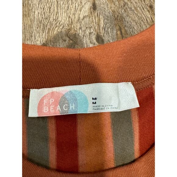 Free People Beach Womens Striped Dress Size Medium - Picture 3 of 10